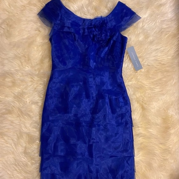 London Times Saphire blue Dress size 2 - Picture 1 of 5